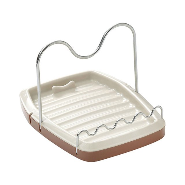 Household kitchen countertop storage rack pot lid placer drain rack pot