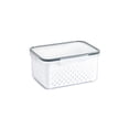 thumbnail image 1 of Household transparent plastic food storage box-Including drain basket,  Portable Breathable Multifunctional Basin, Fast Draining Food Containers with Removable Colander for Fridge S, 1 of 7