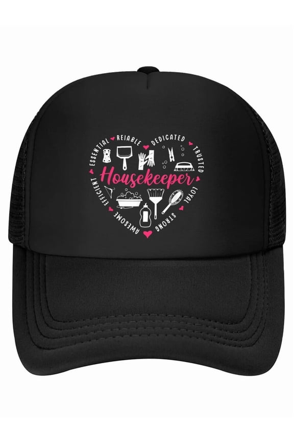 Housekeeper Heart Cleaning Lady Housekeeping Baseball Cap