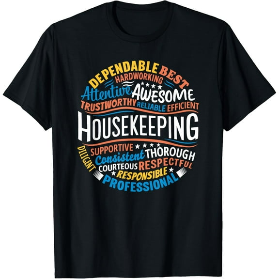 Housekeeping Appreciation Gifts Environmental Services Week T-ShirtMen and women, Black T-shirt, size: Extra large