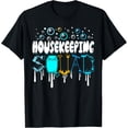 thumbnail image 1 of Housekeeping Squad Cleaner Cleaning Housekeeper T-Shirt100% pure cotton short-sleeved shirt for both men and women, 1 of 6