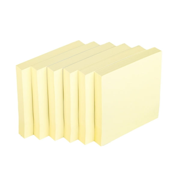 Houselabels (16 Packs) Sticky Notes Yellow 3x3 Inches, Self-Stick Notes, Easy to Post Notes for Home, Office, 600 Sheets Per Pack