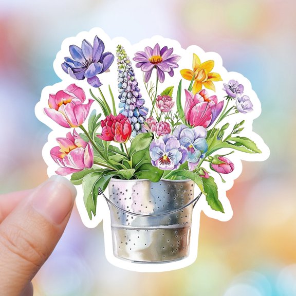 Houseplant Gardening Spring Flower Spring Decoration Sticker
