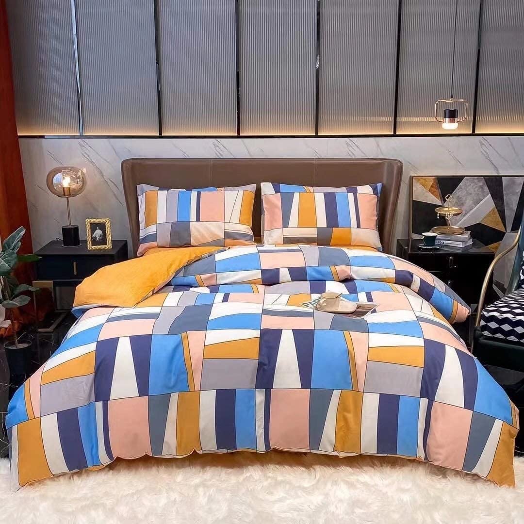 Houseri Rust Comforter Set King Burnt Orange Bedding Comforter Sets