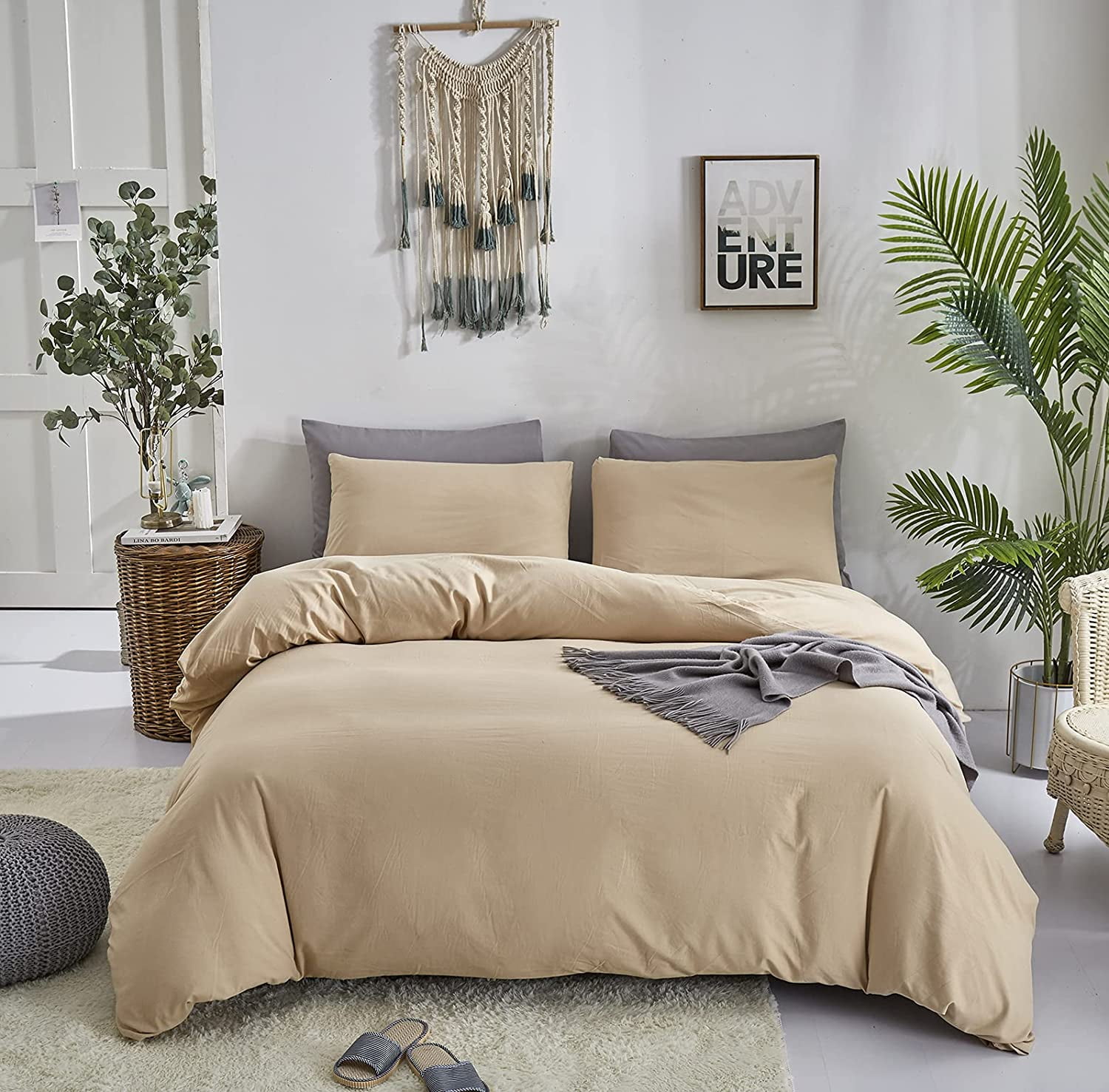 Houseri Rust Comforter Set King Burnt Orange Bedding Comforter Sets