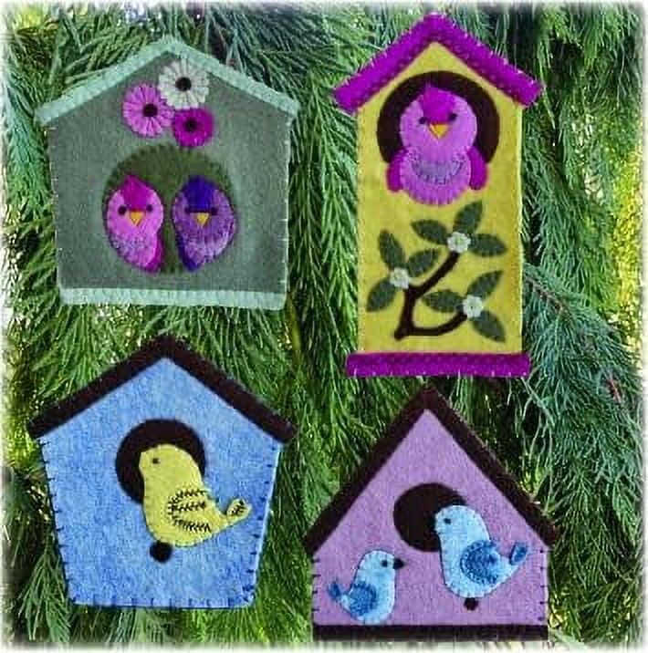 Houses Kit And Pattern WoolFelt Ornament Kit DIY Ornament Kit By