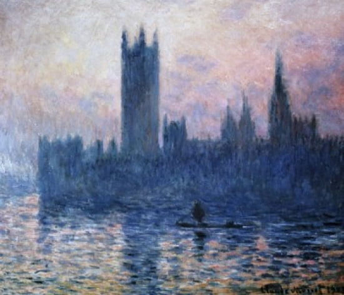 The Houses of Parliament Sunset 1903 Claude Monet (1840-1926 French) Oil on canvas National Gallery of Art Washington DC USA Canvas Art - Claude Monet (18 x 24)