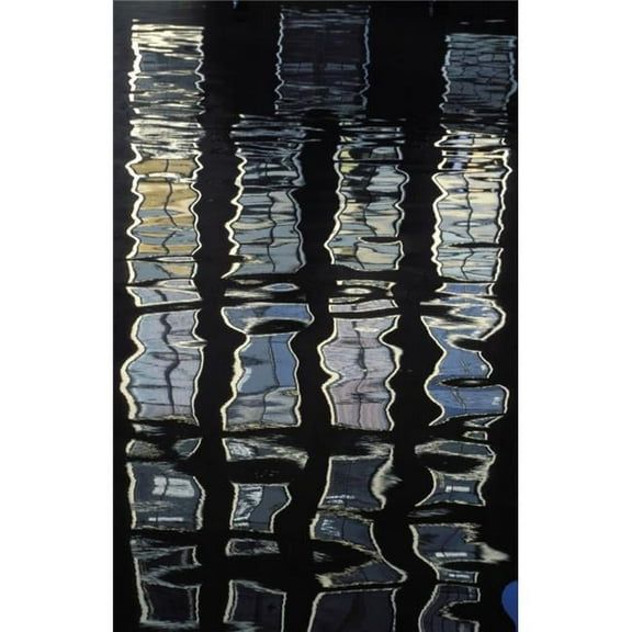 Houses Reflected In Canal Water Poster Print - 24 x 38 - Large