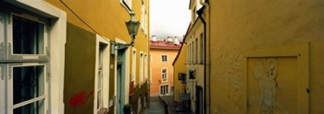 Houses along a street Toompea Hill Tallinn Estonia Canvas Art - Panoramic Images (18 x 7)