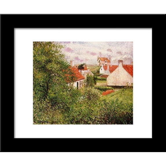 Houses at Knocke, Belgium 20x24 Framed Art Print by Pissarro, Camille