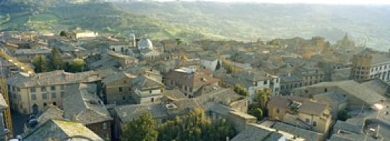 Houses in a town Orvieto Umbria Italy Canvas Art - Panoramic Images (36 x 13)