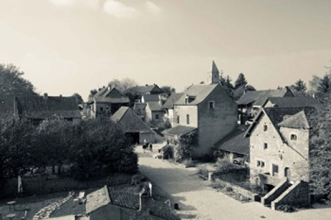Houses in a village Brancion Maconnais Saone-et-Loire Burgundy France Canvas Art - Panoramic Images (36 x 24)