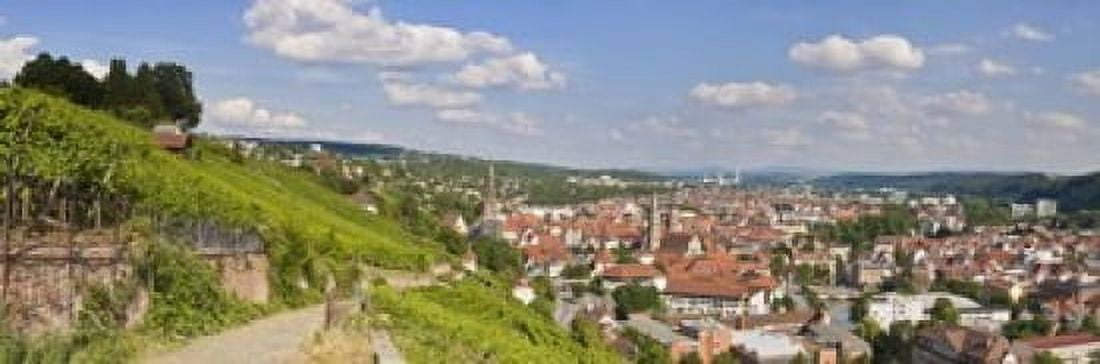 Houses in a village Esslingen am Neckar Stuttgart Baden-Wurttemberg Germany Canvas Art - Panoramic Images (18 x 6)