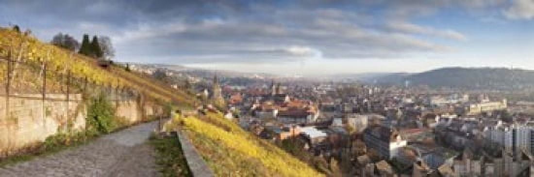 Houses in a village Esslingen am Neckar Stuttgart Baden-Wurttemberg Germany Canvas Art - Panoramic Images (18 x 6)