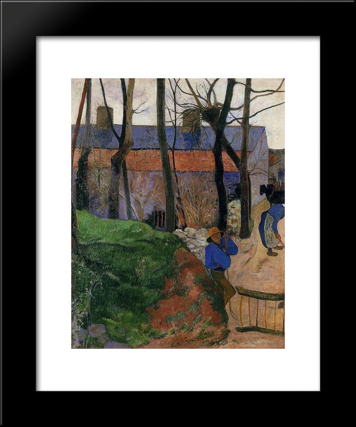 Houses in le Pouldu 20x24 Framed Art Print by Paul Gauguin