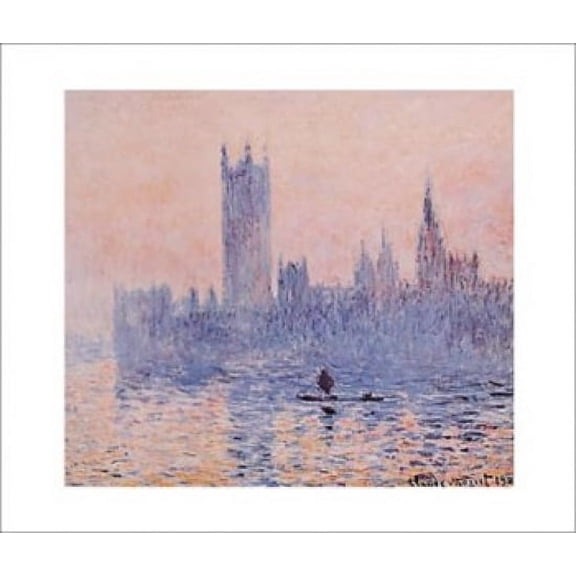 Houses of Parliament - Claude Monet Poster (28 x 22)