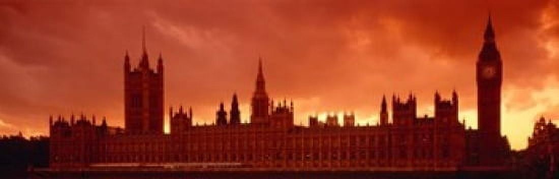 Houses of Parliament London England Canvas Art - Panoramic Images (38 x 12)