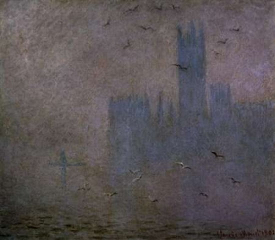 Houses of Parliament Seagulls 1904 Canvas Art - Claude Monet (24 x 24)