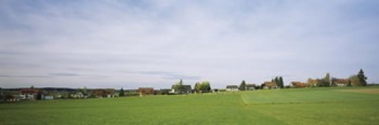 Houses on a landscape Germany Canvas Art - Panoramic Images (36 x 12)