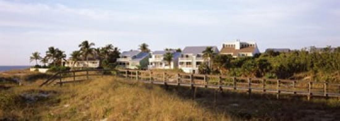 Houses on the beach Gasparilla Island Florida USA Canvas Art - Panoramic Images (18 x 7)
