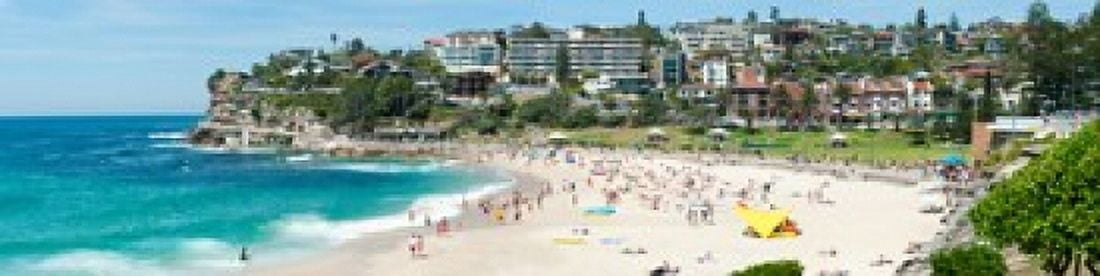 Houses on the coast Bronte Beach Sydney New South Wales Australia Canvas Art - Panoramic Images (20 x 5)