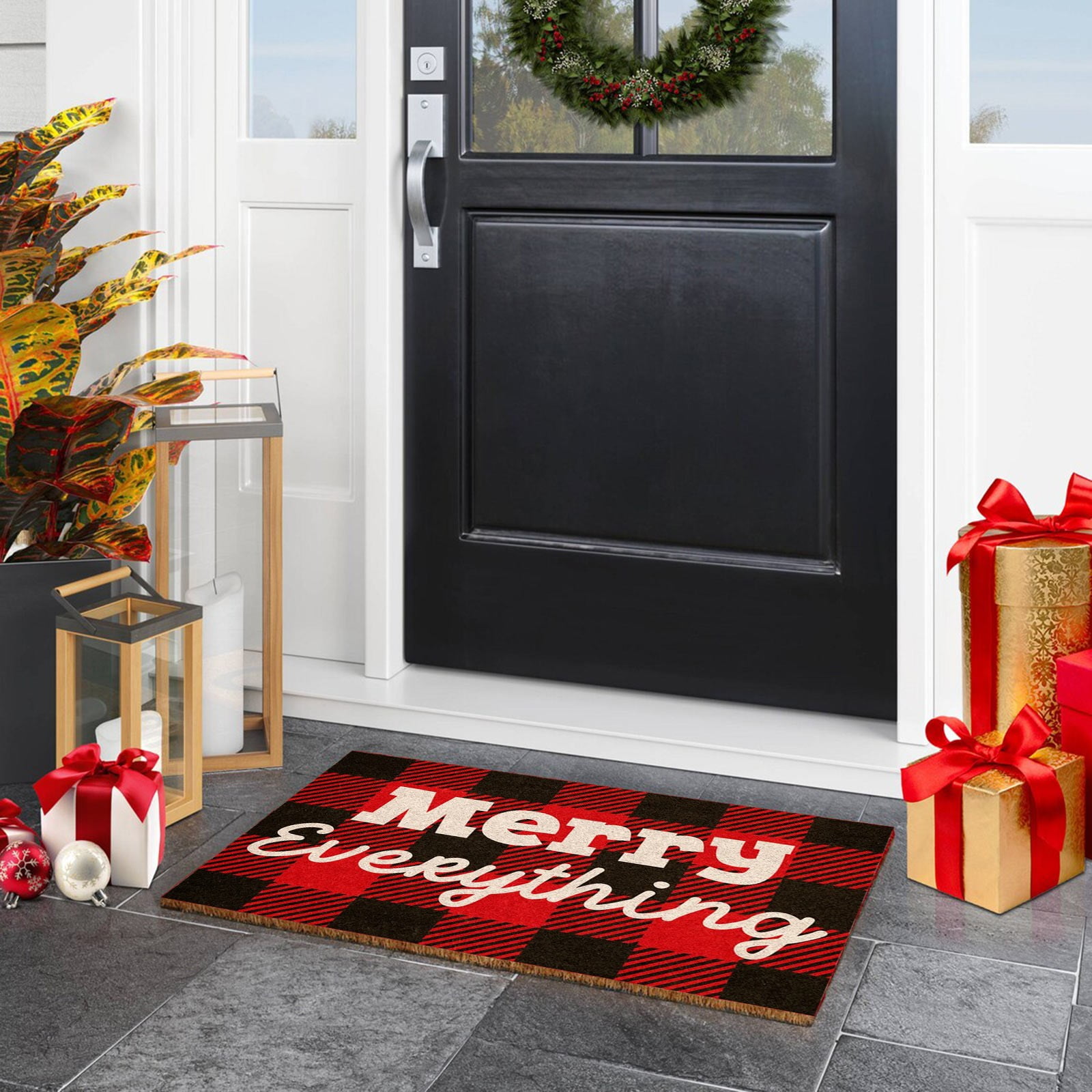 HousewaresChristmas Decor Doormat Merry Everything Merry Christmas