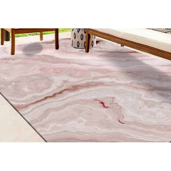 Housewarming Gift Rug, Modern Rugs, Alcohol Ink Rugs, Abstract Marble Rugs, Pink Marble Rugs, Bedroom Rugs, Living Room Rug, Hallway Rugs, 2.6'x5' - 80x150 cm