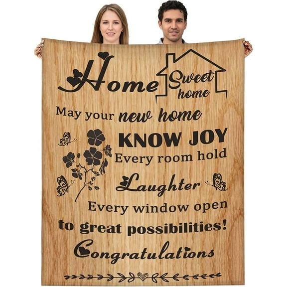 Housewarming Gifts Blanket for New House New Home Gifts Throw Blanket 60" x 50" Unique House Warming Party Gift for Women Men -1