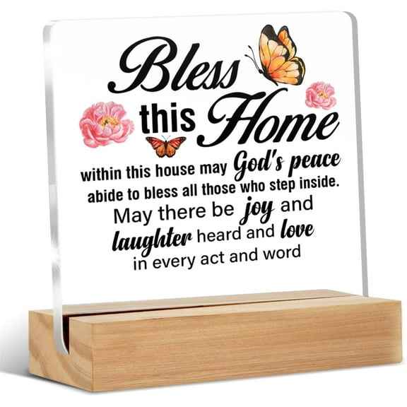 Housewarming Gifts For Women, House Warming Gifts, House Warming Gifts For New House, Bless This Home Acrylic Sign Keepsake