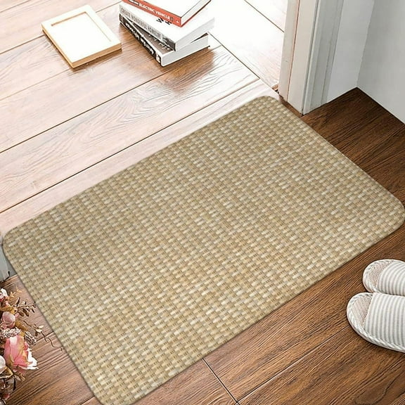 Housewarming New Home Gift Braided Rattan Wood Wicker Doormat Rug Indoor Entrance Funny Rug Mat for Home Decor Bathroom 16x24 Inch