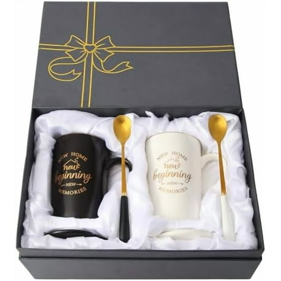 Housewarming New Home Gift Set: 14oz coffee mug + house warming memories mugfirst home gifts, new couple/new home ideas. $Home Decor, Kitchen, & Other