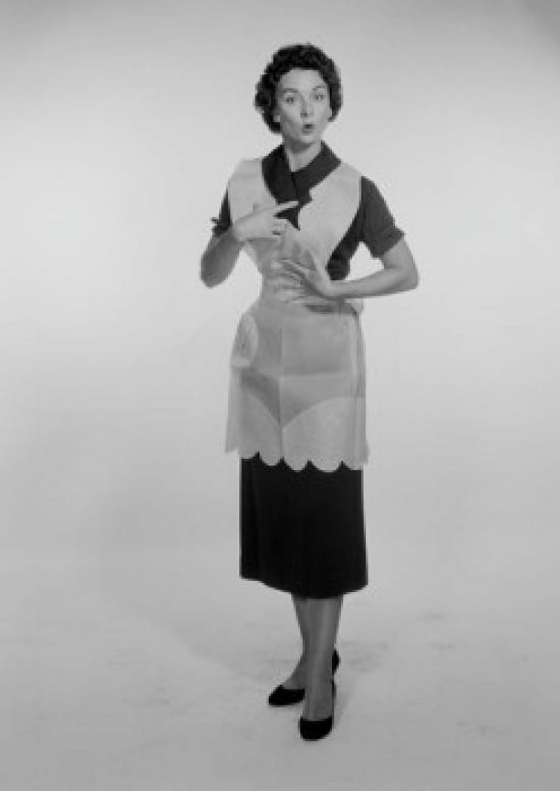 Housewife wearing apron Canvas Art - (18 x 24)