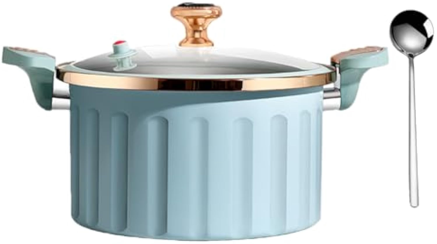 Housewor Micro Pressure Cooker, Housewor Non-Stick Pot, 8L Large Capacity Enamel Small Pressure Cooker for Open Fire, Induction Cooker, Electric Stove, Gas Stove (Blue)