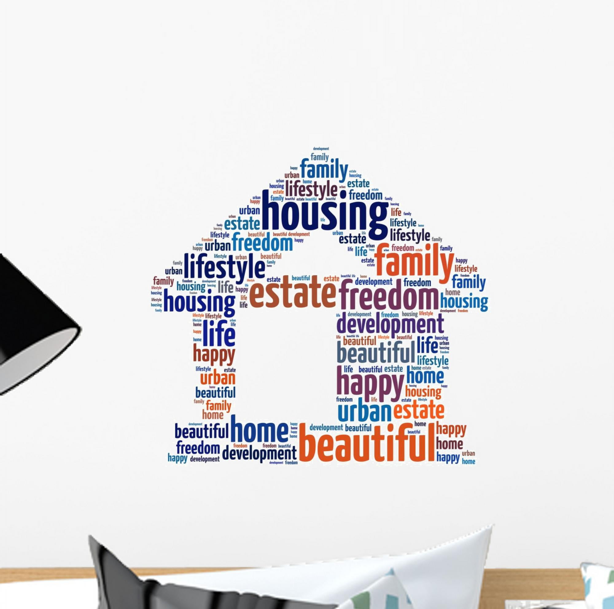Housing Market Word Cloud Wall Decal Wallmonkeys Peel and Stick ...