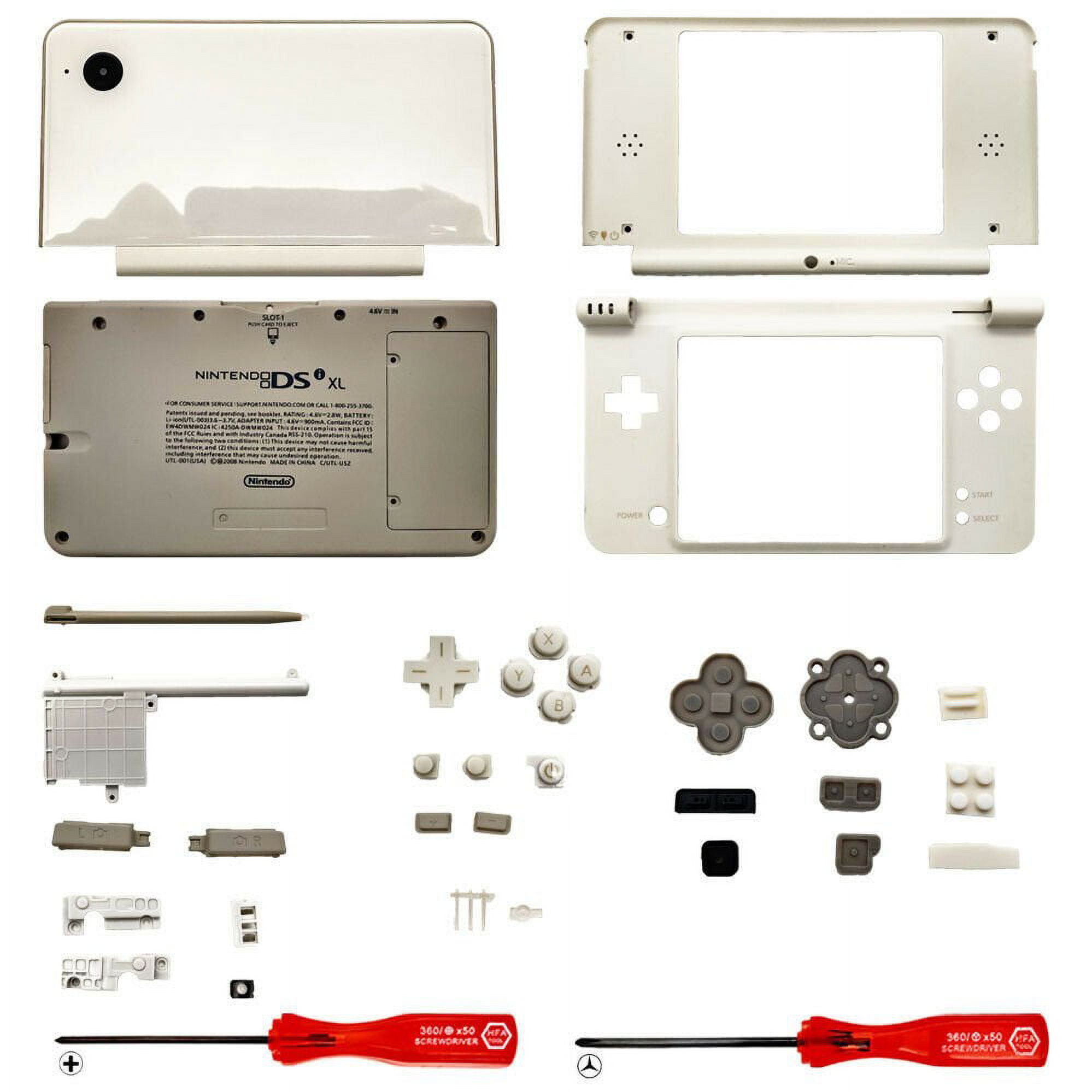 Nintendo DSi NDSI XL Housing Shell cover buttons screws kit