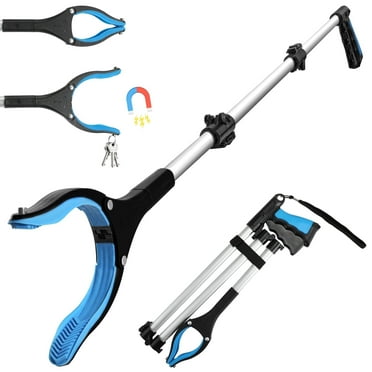 Housolution 43" Extra Long Reacher Grabber Tool,Lightweight Foldable Trash Grabber Reaching Aid Pick up Tool,Blue