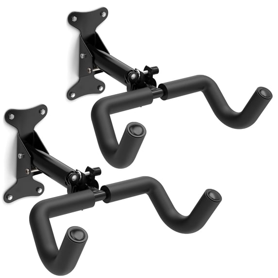 Housolution Black 2 pack adjustable bike wall mount, EVA foam padded, 48.5 lbs capacity