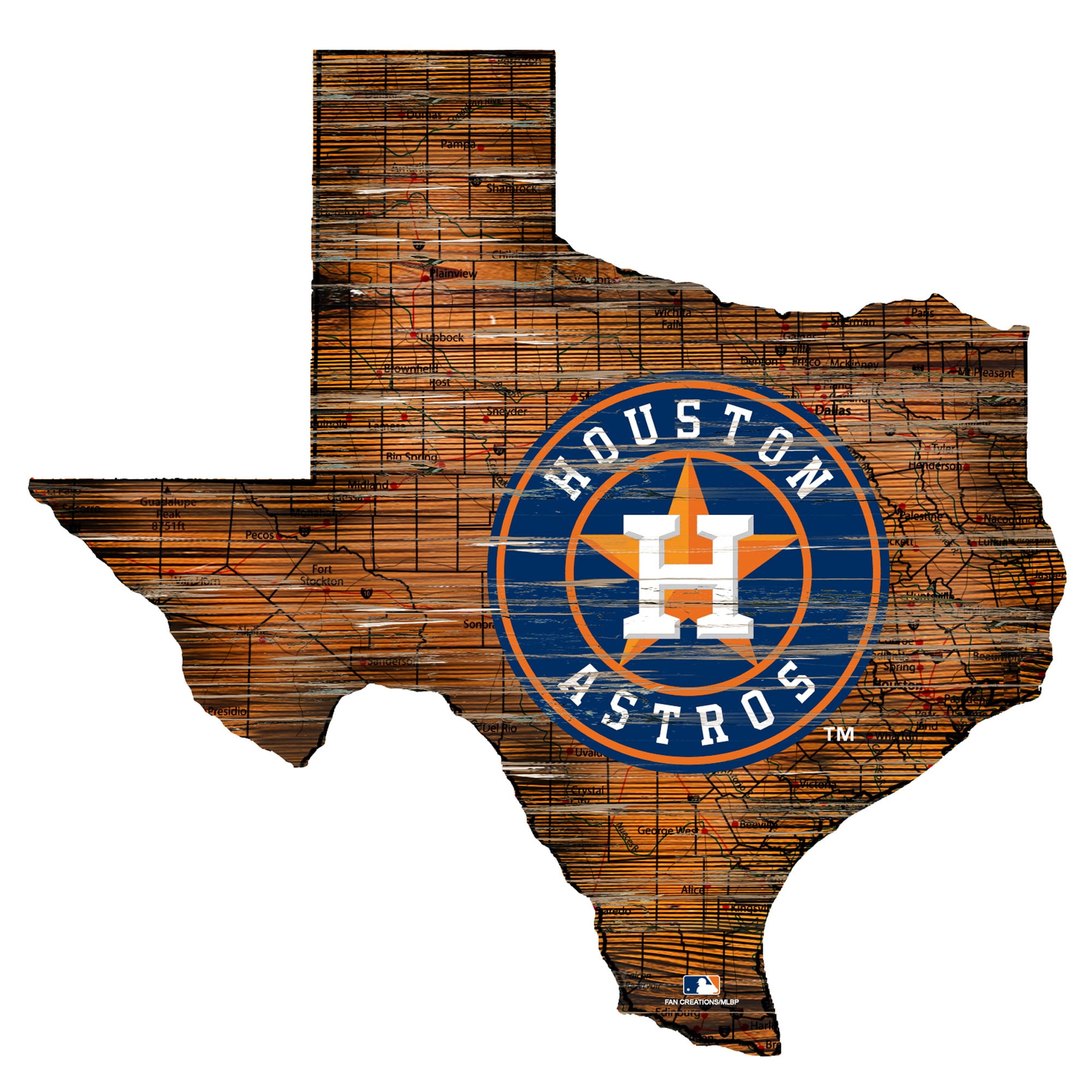 Houston Astros Round Paper Cutouts - 12 - High-Quality Party Decorations  For Sports Fans & Celebrations