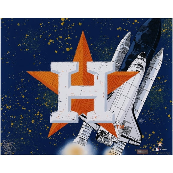 Houston Astros 16" x 20" Photo Print - Designed and Signed by Artist Maz Adams - Limited Edition 25 - Fanatics Authentic Certified