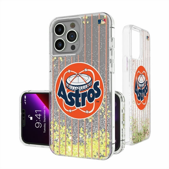Houston Astros 1977-1998 Cooperstown Pinstripe iPhone Glitter Case