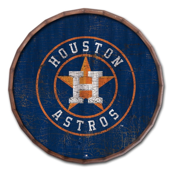 Houston Astros 24" Cracked Color Barrel Top Sign