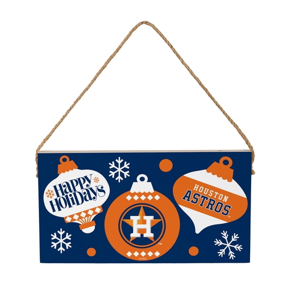 Houston Astros 6" x 11" Holiday Wood Wall Sign