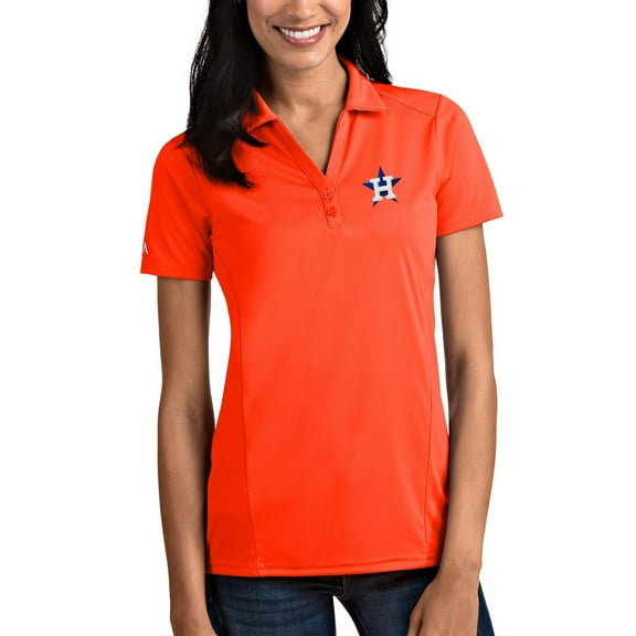 Houston Astros Antigua Women's Tribute Polo - Orange