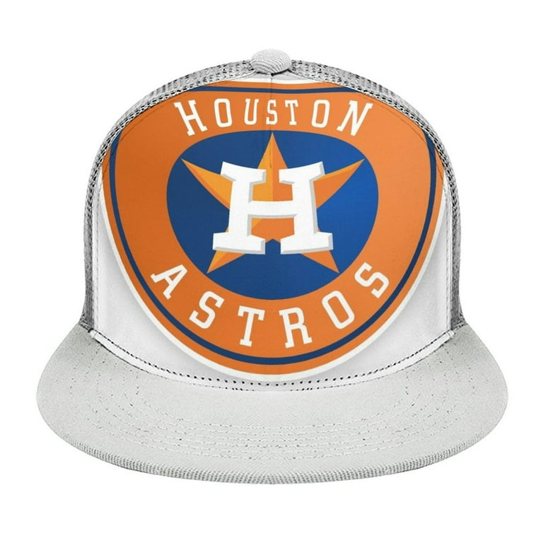 Houston Astros Baseball Sports Trucker Cap Light Weight Vintage Snapback Hat Golf Dad Hat Retro Style Baseball Hat Casual Adjustable Strap Mesh Cap For Men Women Light Gray Walmart