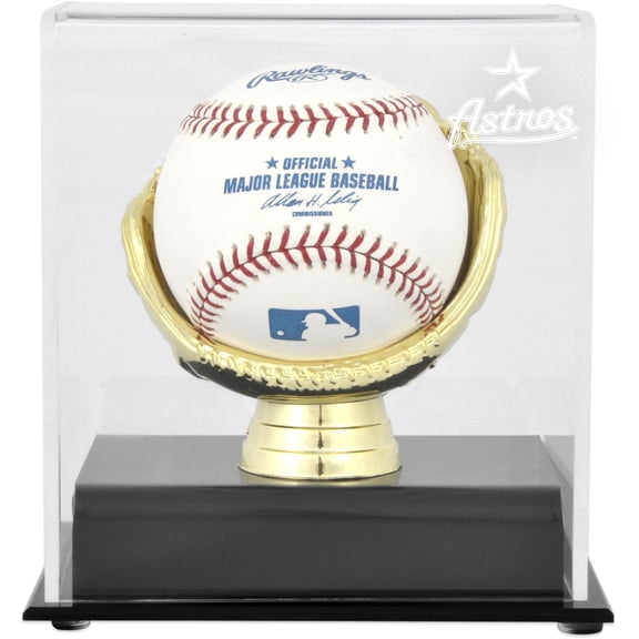 Houston Astros Gold Glove Single Baseball Logo Display Case