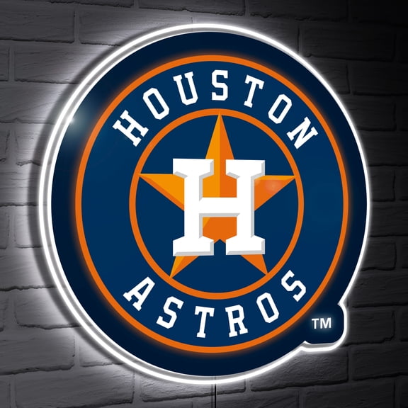 Houston Astros LED Team Logo Shaped Lighted Wall Sign