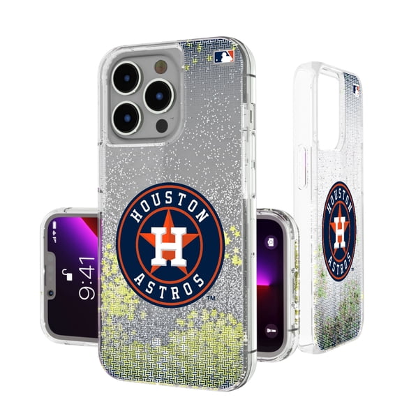 Houston Astros Linen Logo iPhone Glitter Case