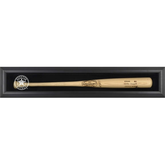 Houston Astros Logo Black Framed Single Bat 2013 Logo Display Case