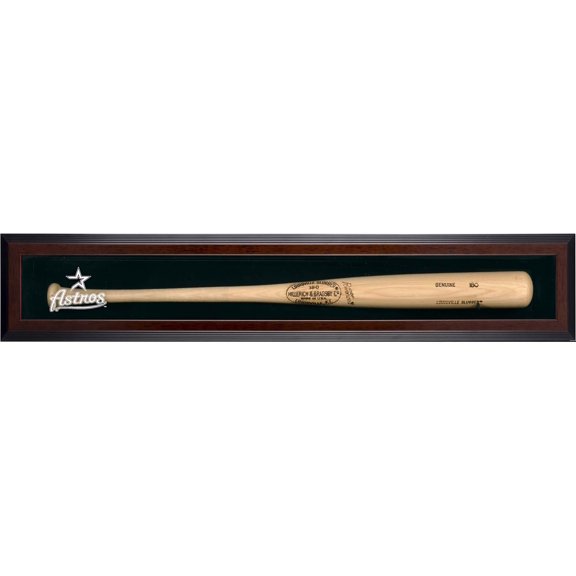 Houston Astros Logo Brown Framed Single Bat Display Case