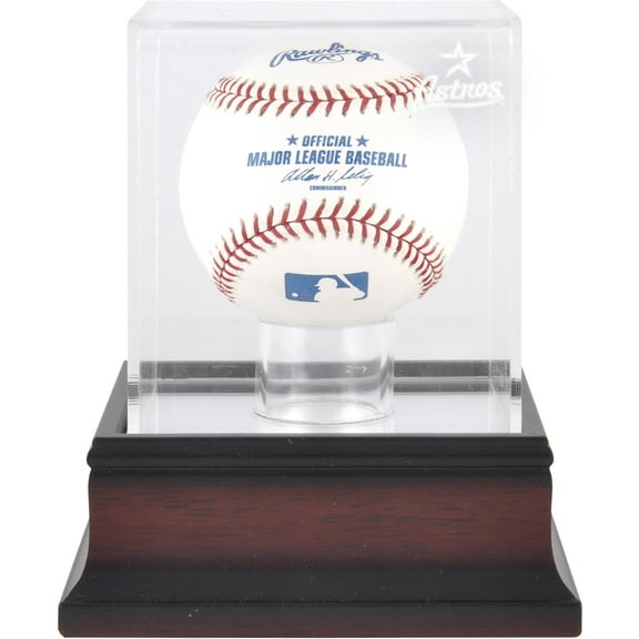 Houston Astros Mahogany Baseball Logo Display Case
